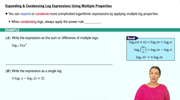 Expanding & Condensing Log Expressions Using Multiple Properties