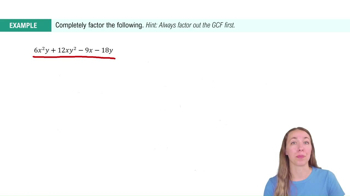 Factoring Polynomials by Grouping Example 4