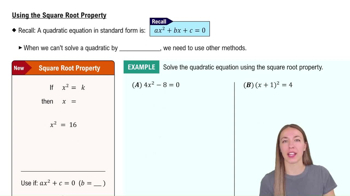 Using The Square Root Property