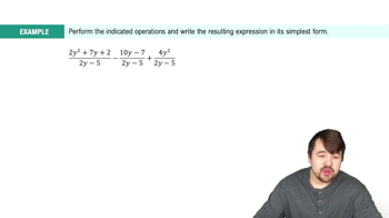 Adding and Subtracting Rational Expressions with Common Denominators Example 1