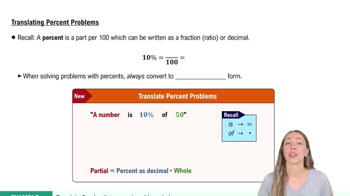 Translating Percent Problems