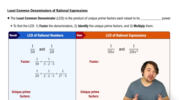 Least Common Denominators of Rational Expressions