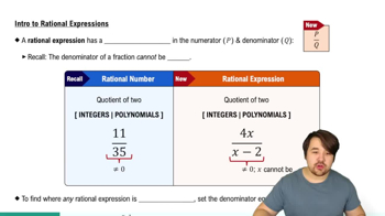 Intro To Rational Expressions