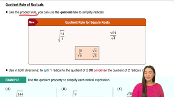 Quotient Rule of Radicals