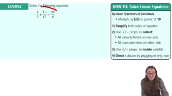 Solving Linear Equations with Fraction or Decimal Coefficients Example 2