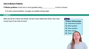 Intro to Mixture Problems