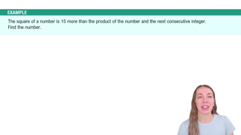 Applications of Quadratic Equations Example 6