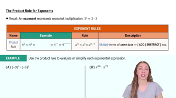 The Product Rule for Exponents
