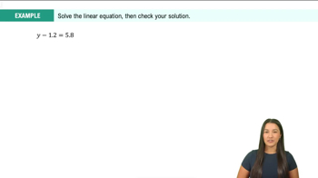 Addition and Subtraction Properties of Equality Example 2