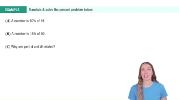 Translating Percent Problems Example 1