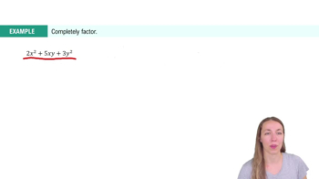 Factoring Trinomials Using Trial and Error Example 1