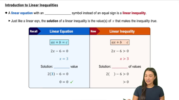 Introduction to Linear Inequalities