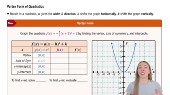 Vertex Form of Quadratics