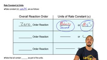 Rate Constant Units