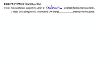 Pyranose Conformations