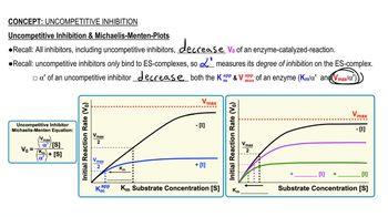 Uncompetitive Inhibition & Michaelis-Menten Plots