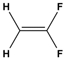 Chemical structure of a nonpolar molecule with hydrogen and fluorine atoms.