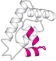 Protein structure with a helical region and pink motifs, illustrating a specific domain.