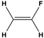 Chemical structure of a nonpolar molecule with hydrogen and fluorine atoms.