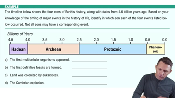 History of Life on Earth Example 1