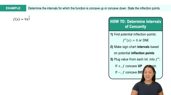 Determining Concavity Given A Function Example 2