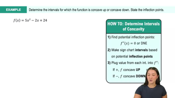  Determining Concavity Given a Function Example 3