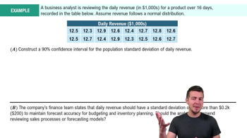 Constructing Confidence Intervals for Variance or Standard Deviation Example 2