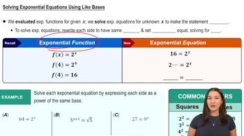 Solving Exponential Equations Using Like Bases