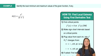 The First Derivative Test: Finding Local Extrema Example 3