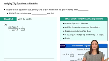 Verifying Trig Equations as Identities 