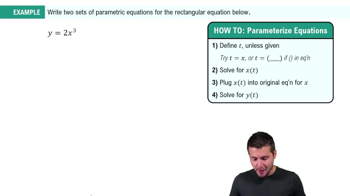 Parameterizing Equations Example 4