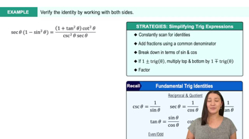  Verifying Trig Equations as Identities Example 4