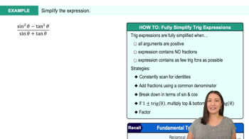 Simplifying Trig Expressions Example 1