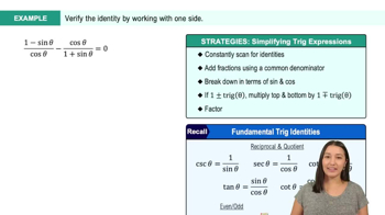 Verifying Trig Equations as Identities Example 3