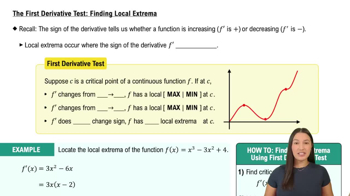 The First Derivative Test: Finding Local Extrema