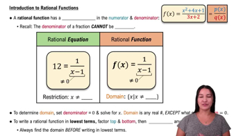 Intro to Rational Functions