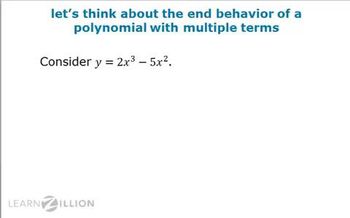 Determine the end behavior of a polynomial function