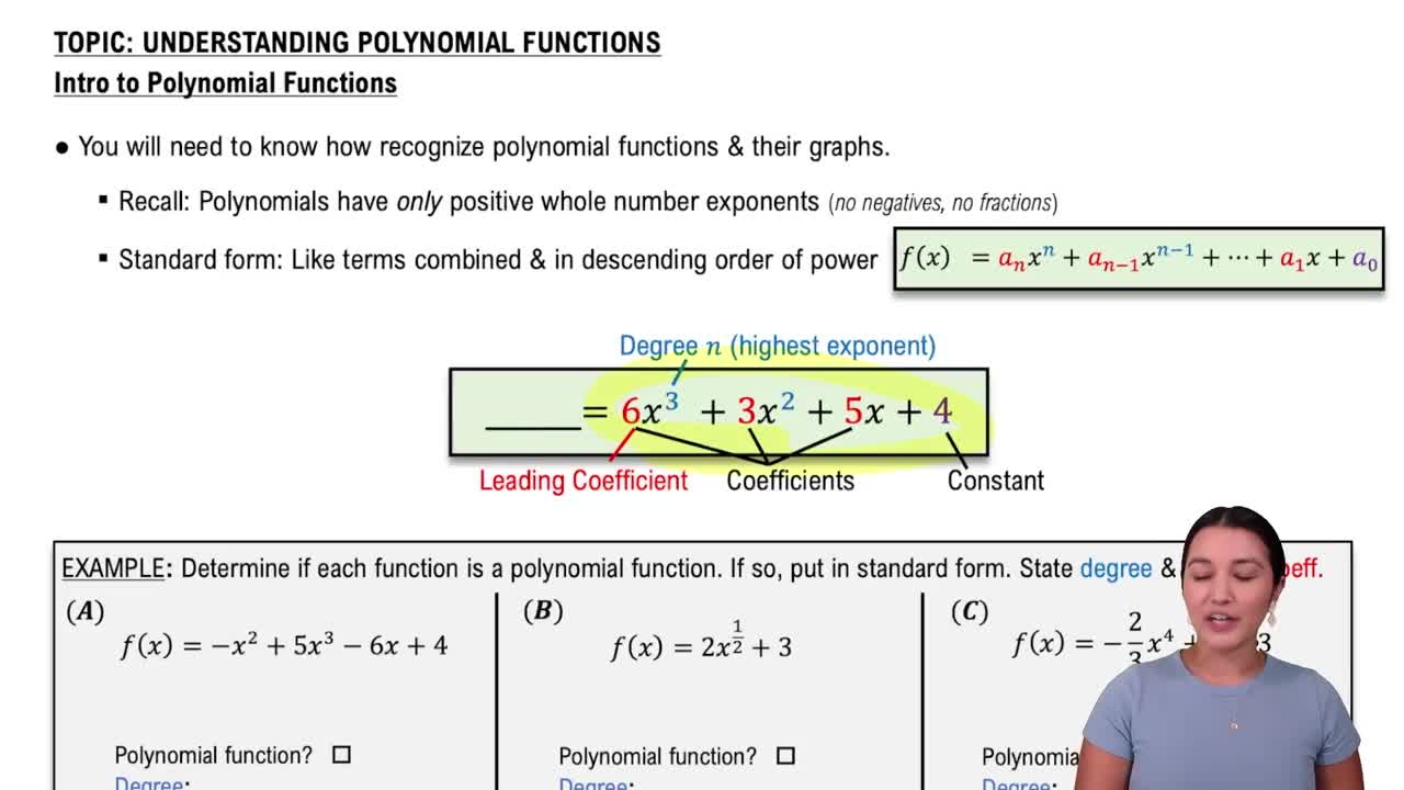 Introduction to Polynomial Functions