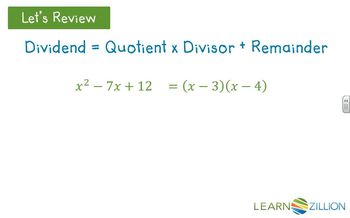 Relate factors and zeros using the Factor Theorem