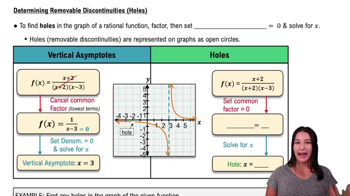 Determining Removable Discontinuities (Holes)