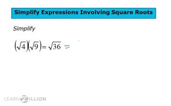 Simplify expressions involving square roots