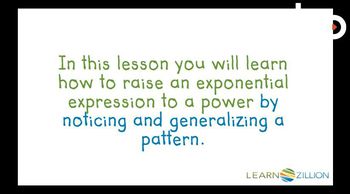 Raise an exponential expression to a power