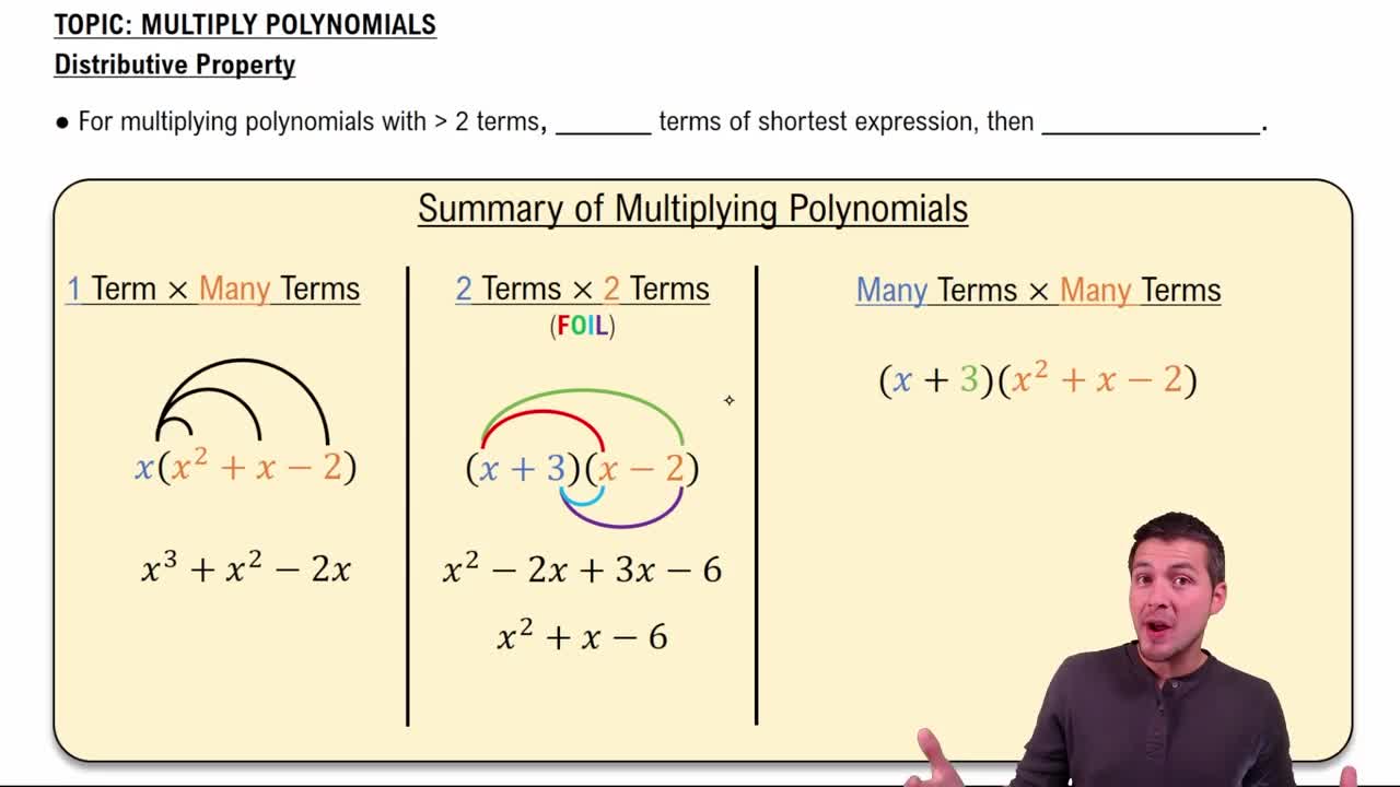 Multiply Polynomials Using the Distributive Property