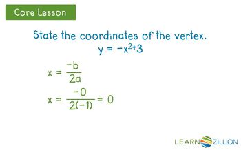 Graph quadratic functions using the vertex and another point