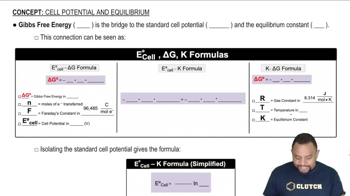 ∆Eº, ∆G and K Formulas