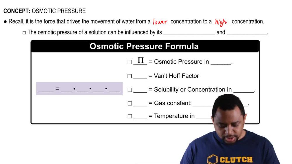 Osmotic Pressure Equation