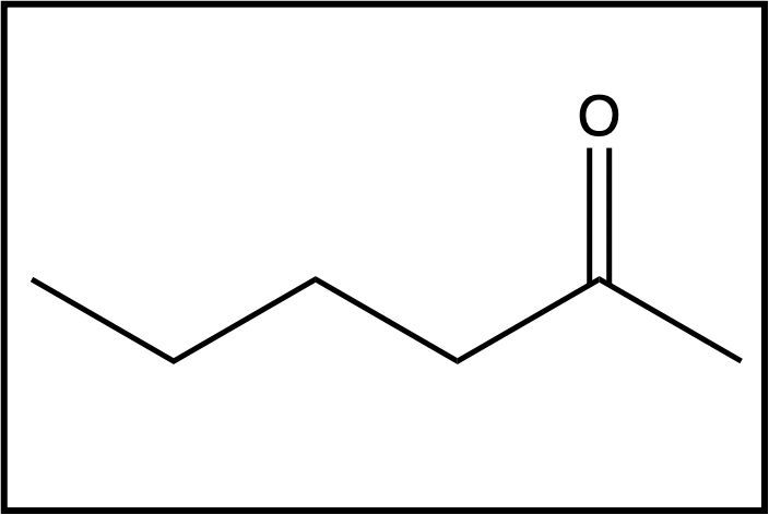 Alternative depiction of butanal, focusing on the aldehyde group attached to the carbon chain.