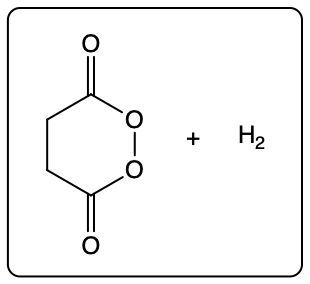 Carboxylic acid reacting with hydrogen gas to form products.