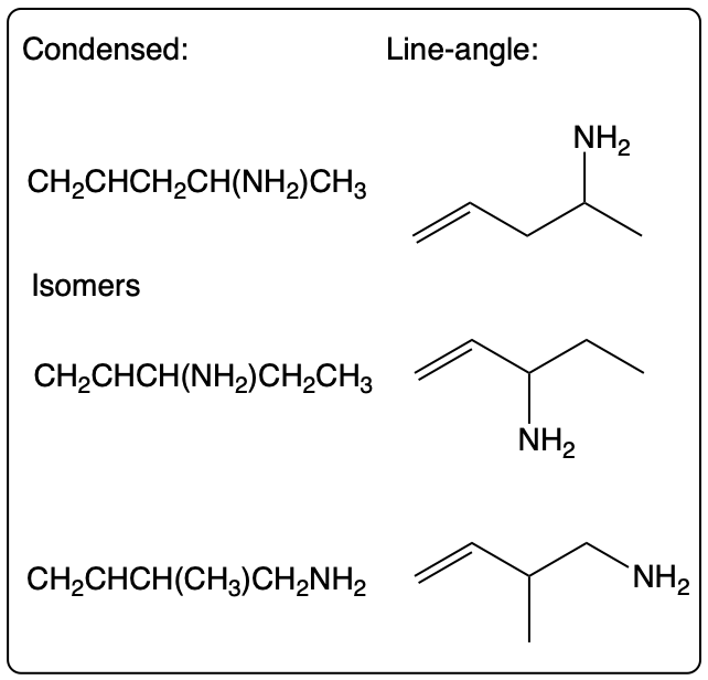 Line-angle formula representation of the organic compound.