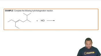 Hydrohalogenation Reactions Example